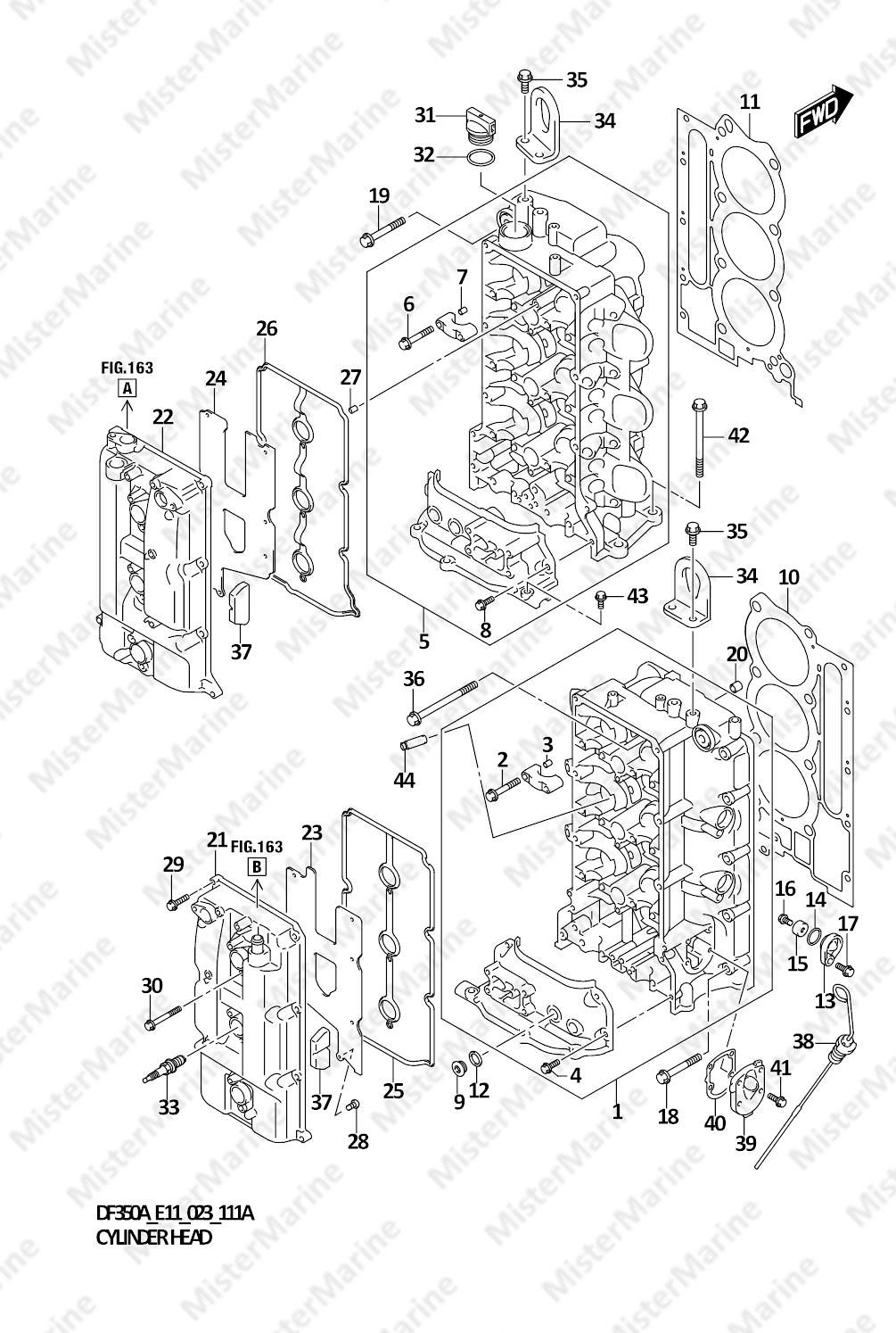 FIG.111A (1-B-2) CYLINDER HEAD