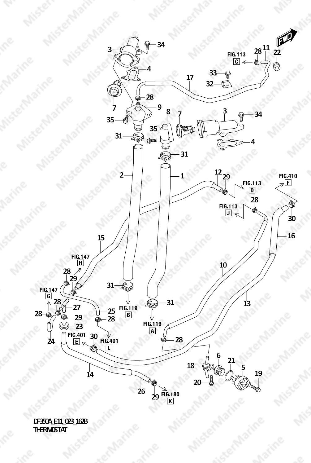 FIG.162B (1-D-6) THERMOSTAT (023)