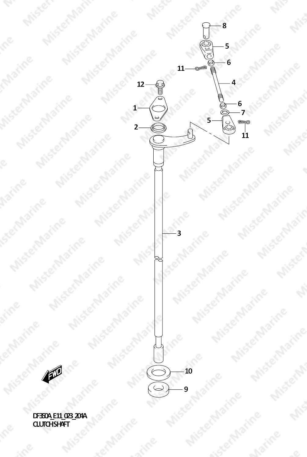 FIG.204A (1-D-11) CLUTCH SHAFT