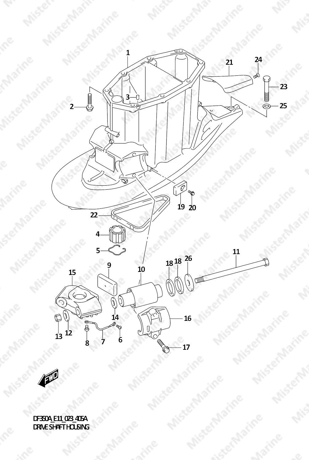 FIG.405A (1-H-6) DRIVE SHAFT HOUSING (SEE NOTE)