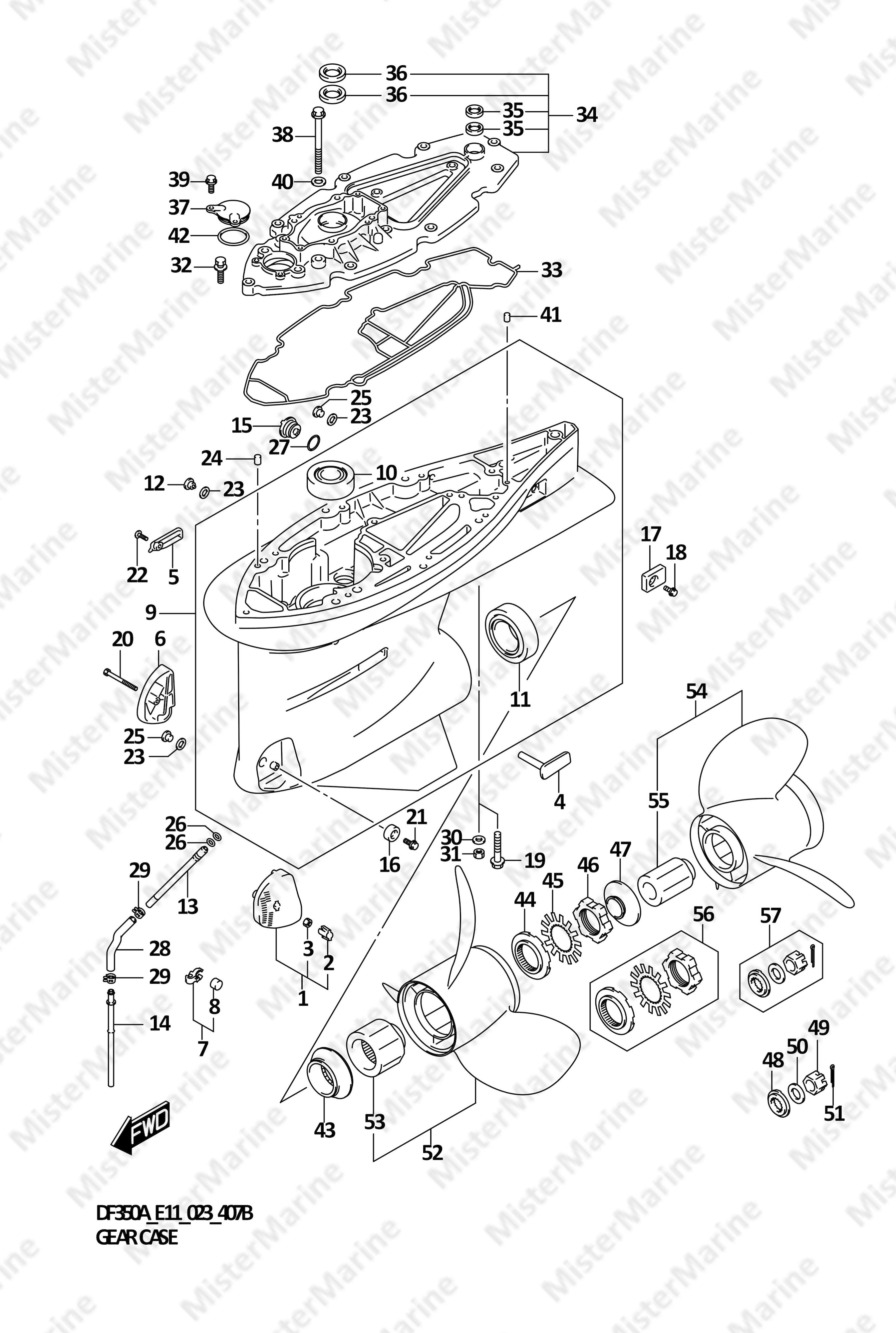 FIG.407B (1-I-3) GEAR CASE (023)