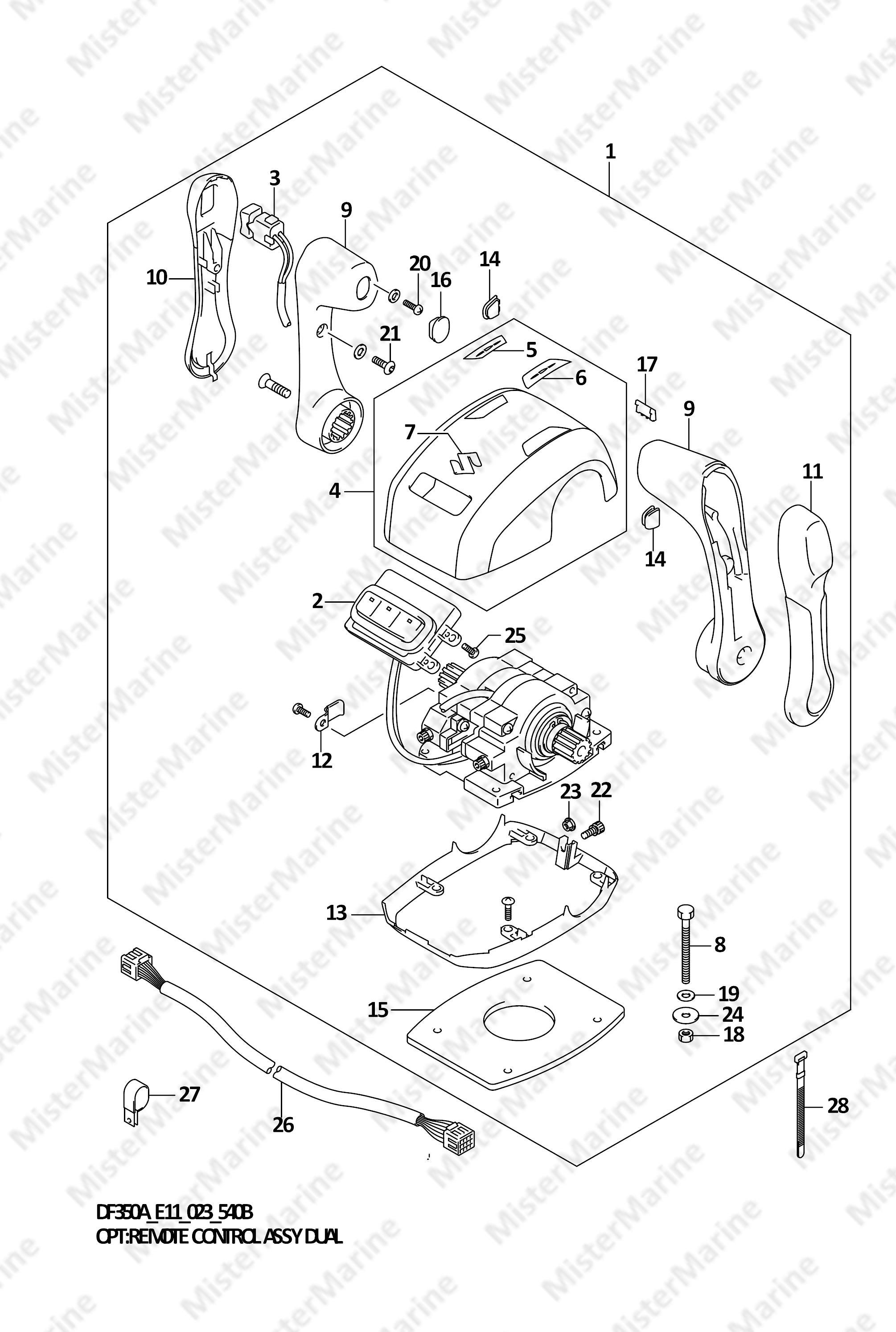 FIG.540B (1-L-2) OPT:REMOTE CONTROL ASSY DUAL (022,023)