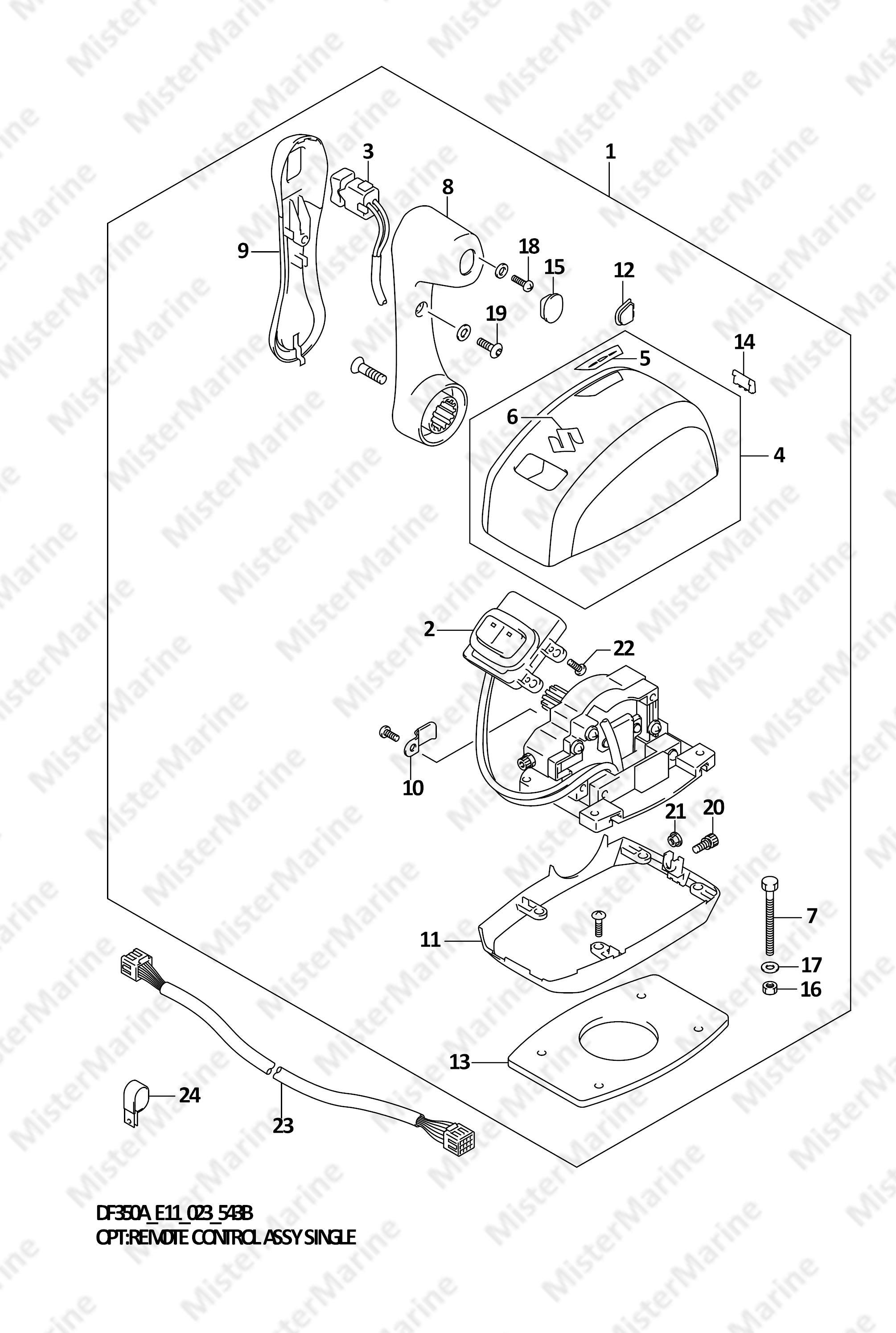 FIG.543B (1-L-5) OPT:REMOTE CONTROL ASSY SINGLE (022,023)