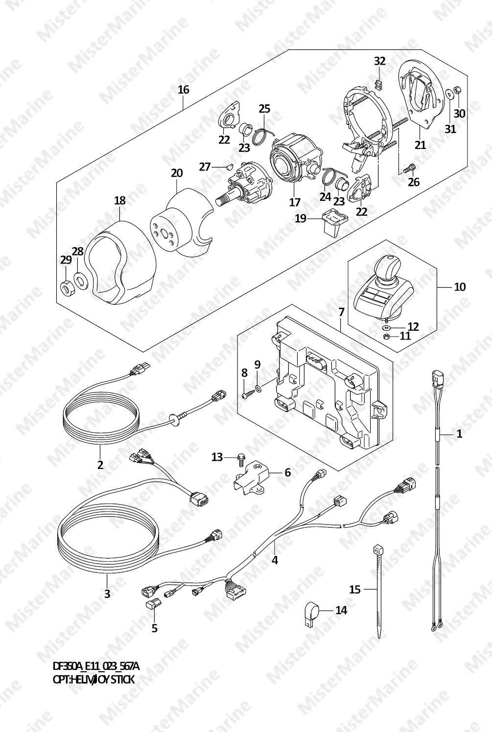 FIG.567A (1-L-6) OPT:HELM/JOY STICK (SEE NOTE)