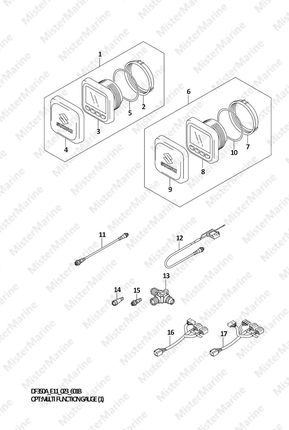 FIG.601B (1-L-11) OPT:MULTI FUNCTION GAUGE (1) (022,023)