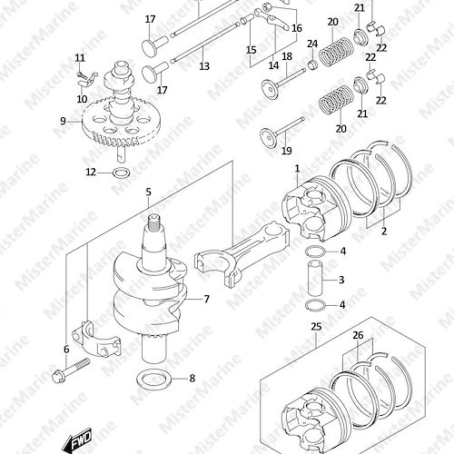 FIG.116A (1-B-4) CRANKSHAFT