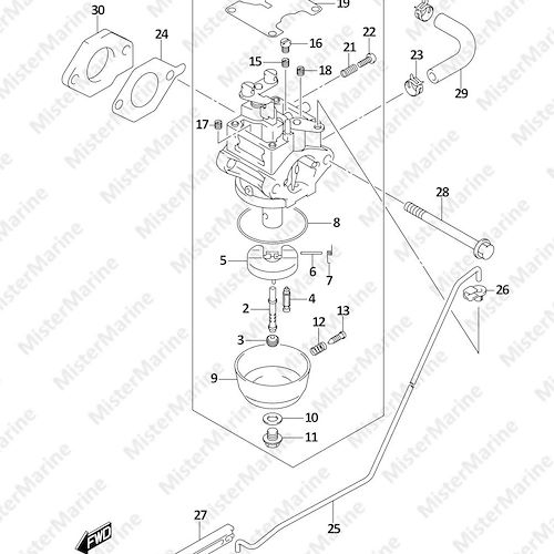 FIG.128A (1-B-6) CARBURETOR (DF4A)