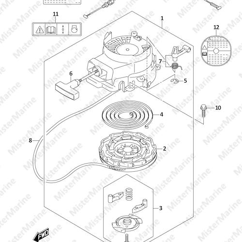 FIG.167A (1-B-12) RECOIL STARTER