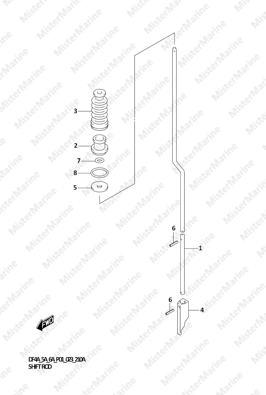 FIG.210A (1-C-2) SHIFT ROD