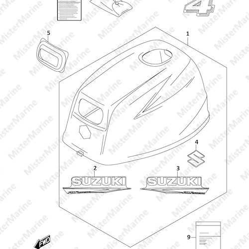 FIG.420G (1-D-6) ENGINE COVER (DF4A:(021,022,023))