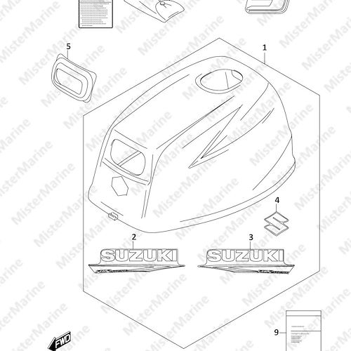 FIG.420H (1-D-7) ENGINE COVER (DF5A:(021,022,023))
