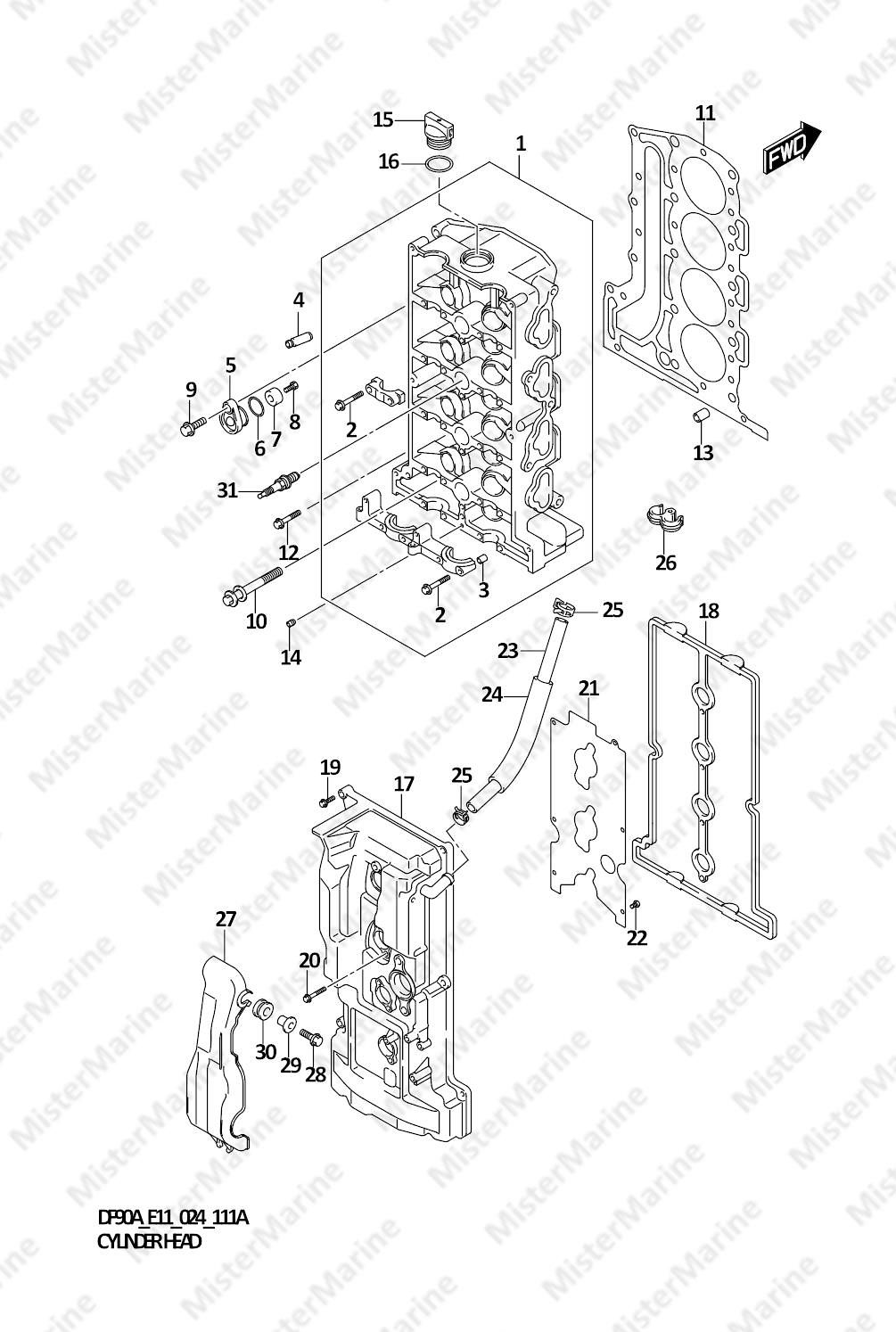 FIG.111A (1-B-2) CYLINDER HEAD
