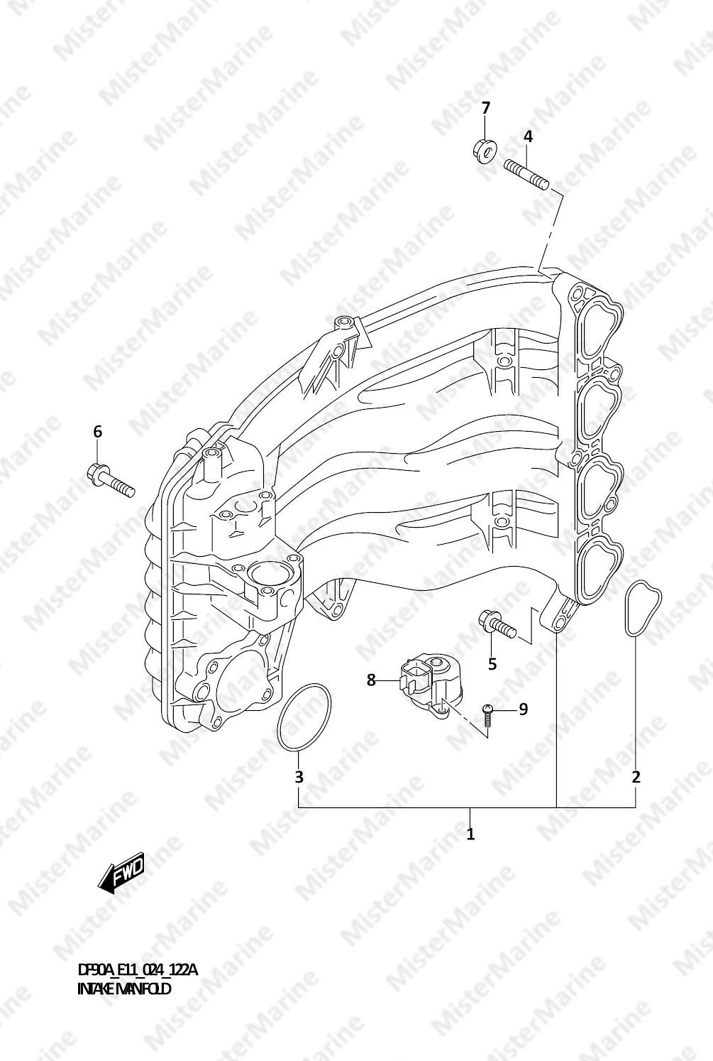 FIG.122A (1-B-13) INTAKE MANIFOLD