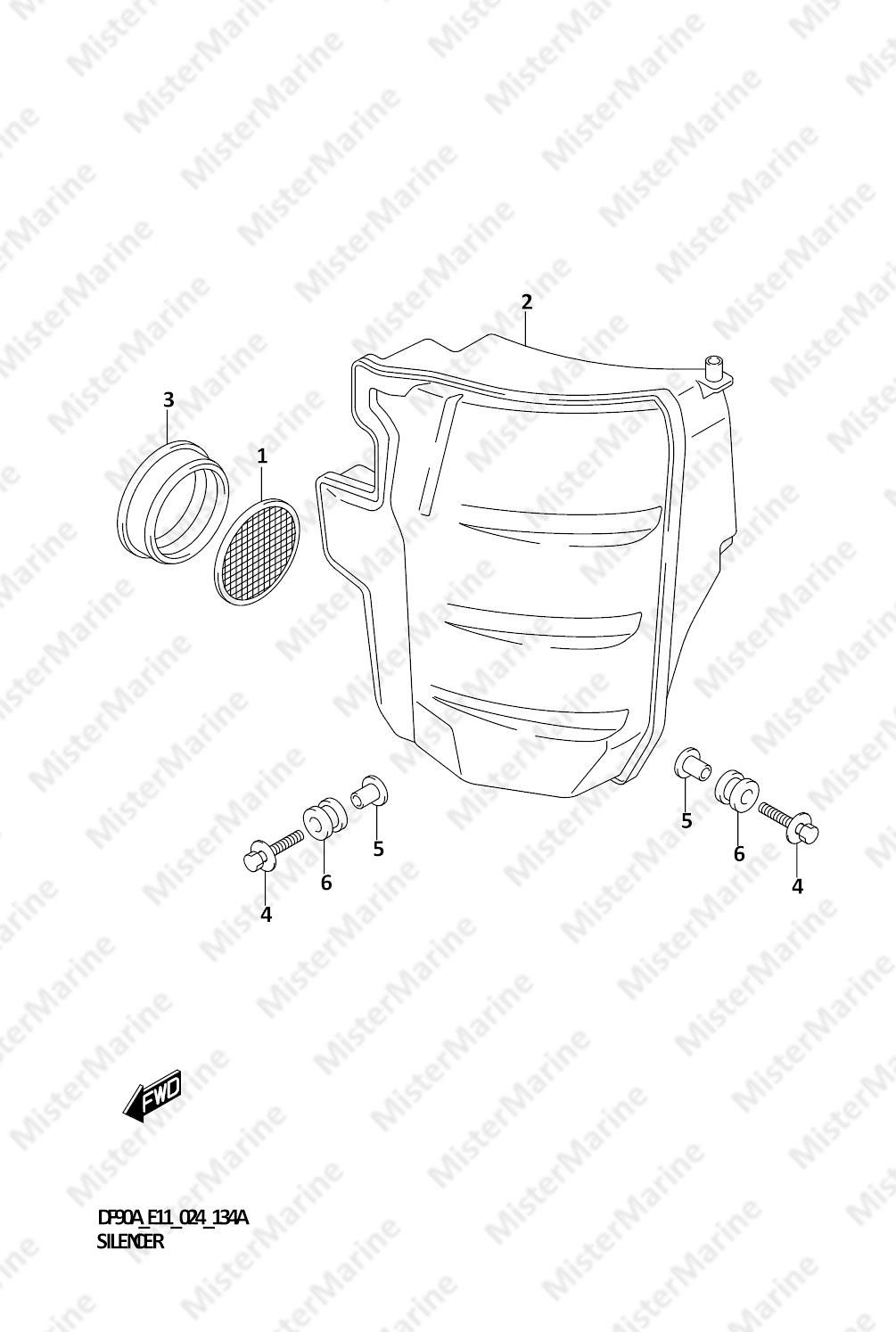 FIG.134A (1-B-14) SILENCER