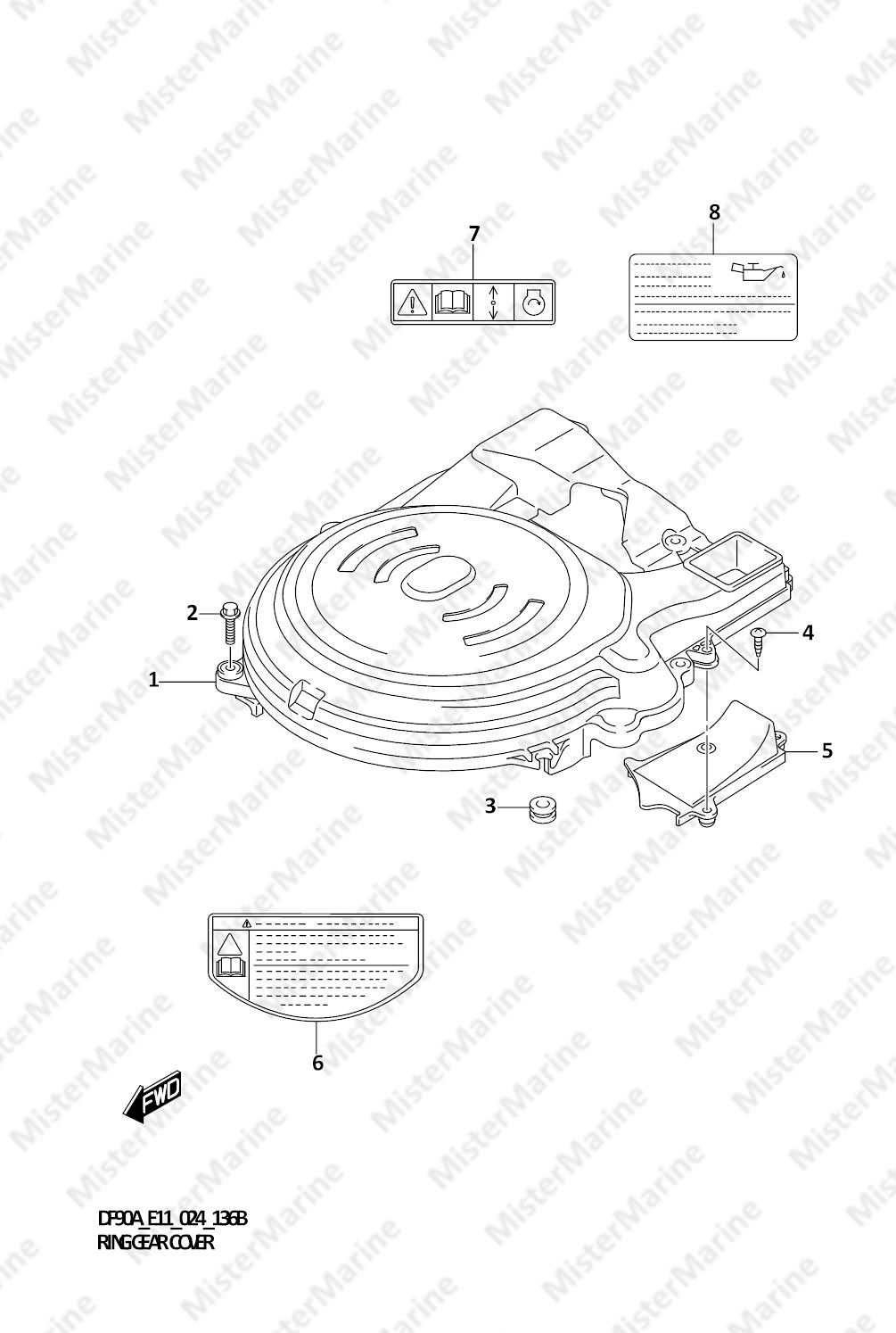 FIG.136B (1-B-15) RING GEAR COVER
