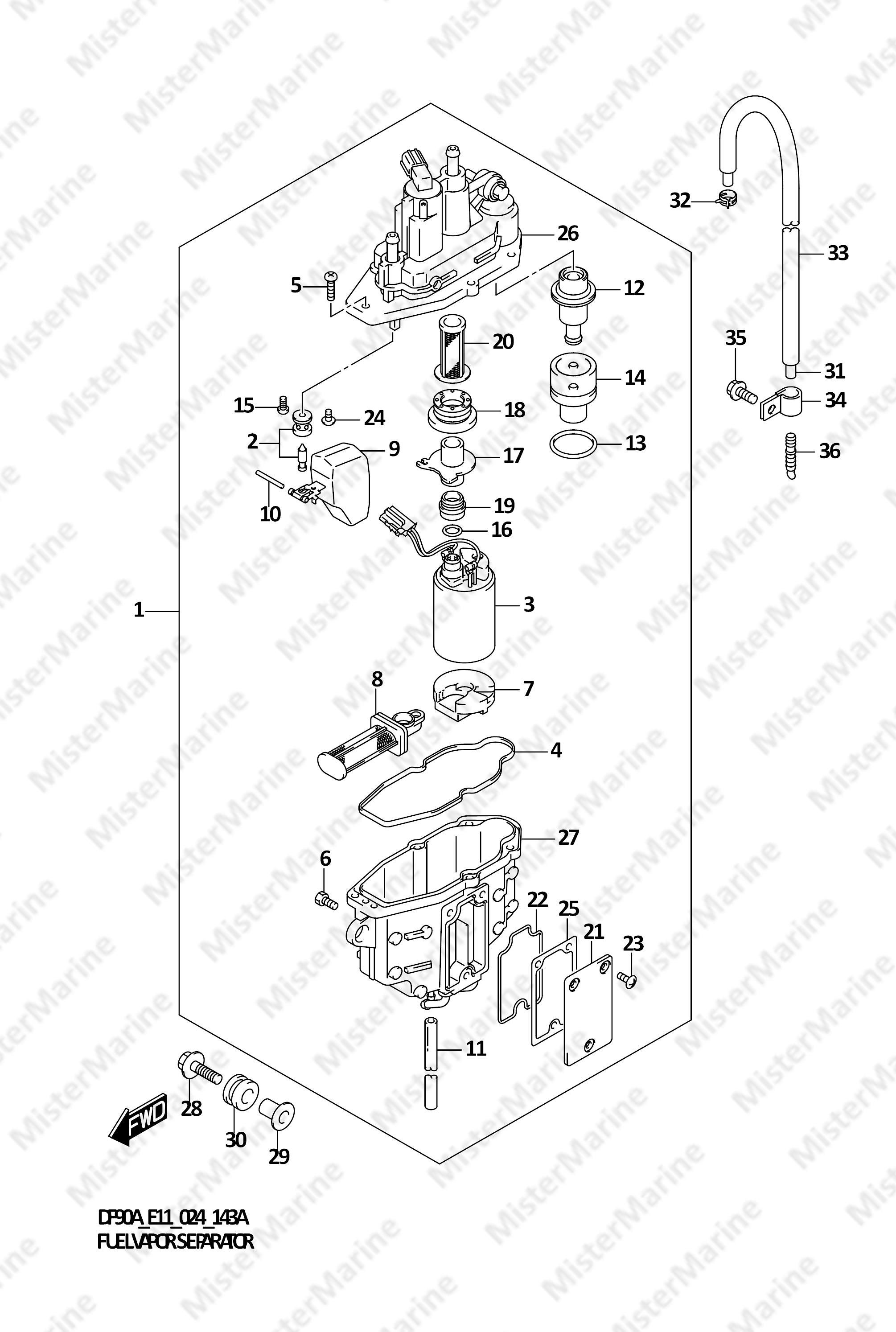 FIG.143A (1-C-2) FUEL VAPOR SEPARATOR