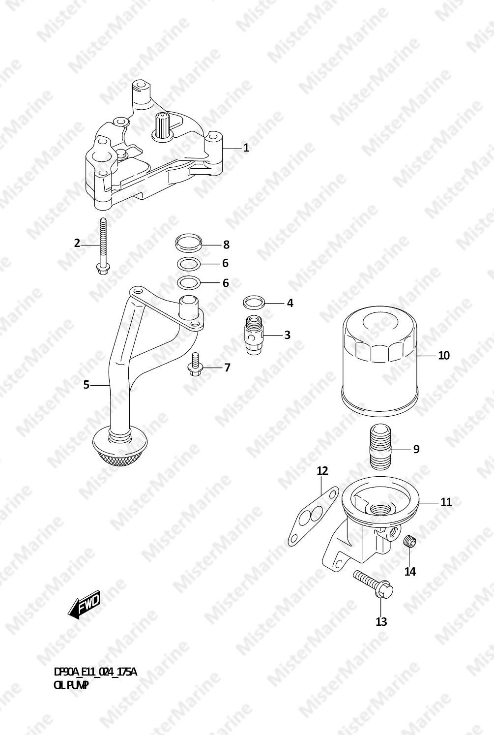 FIG.175A (1-D-4) OIL PUMP