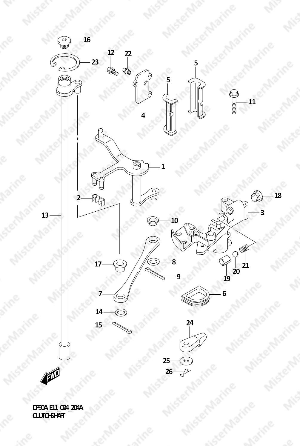 FIG.204A (1-D-6) CLUTCH SHAFT