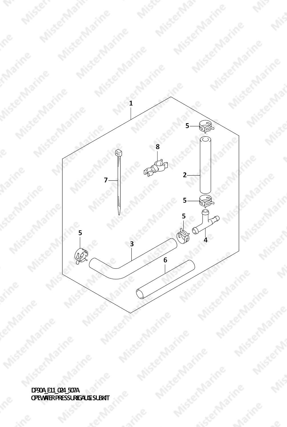 FIG.507A (1-I-10) OPT:WATER PRESSURE GAUGE SUB KIT