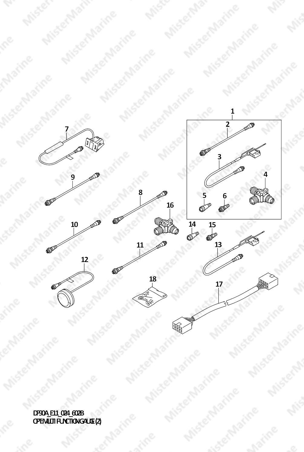 FIG.602B (1-K-2) OPT:MULTI FUNCTION GAUGE (2) (SEE NOTE 1)
