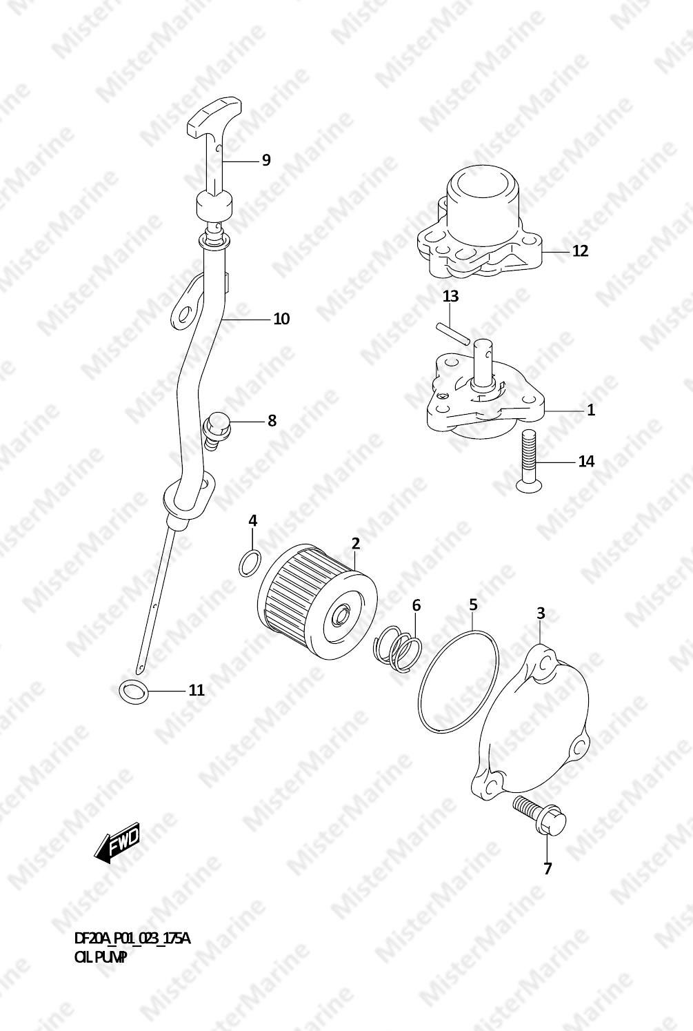 FIG.175A (1-C-10) OIL PUMP