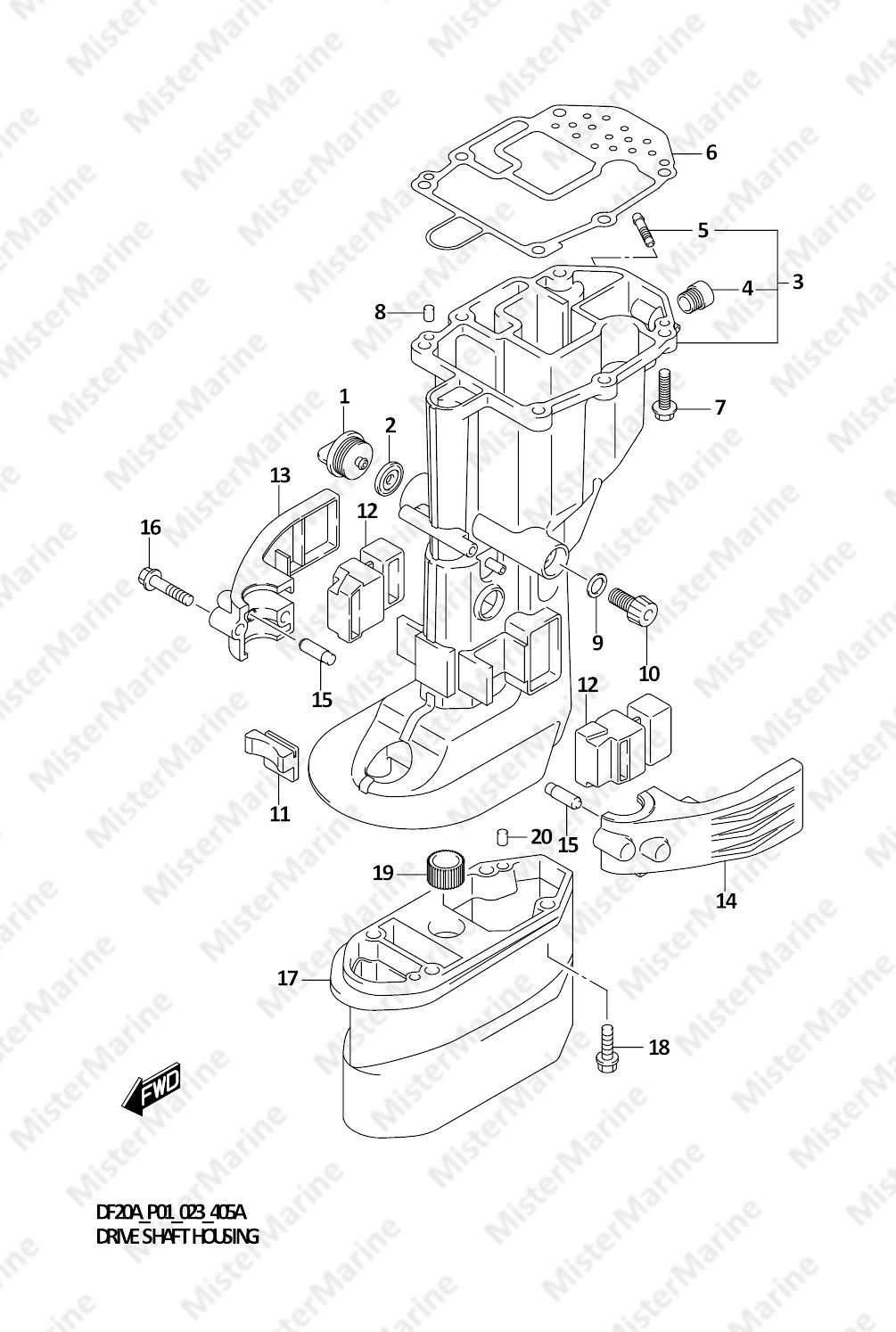 FIG.405A (1-G-9) DRIVE SHAFT HOUSING (P01)