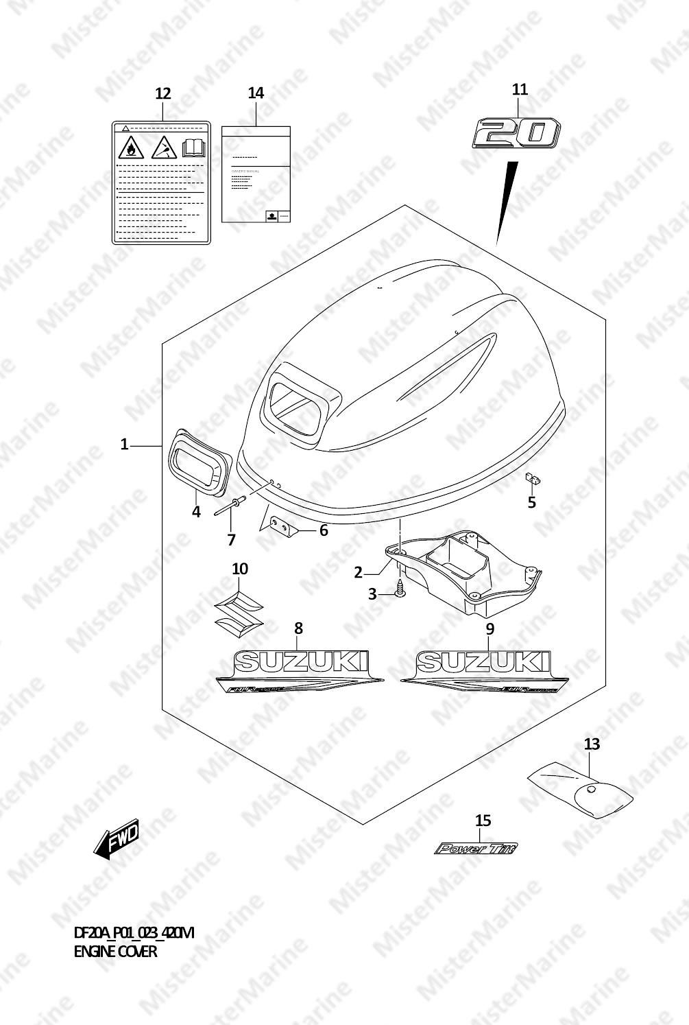 FIG.420M (1-I-10) ENGINE COVER (SEE NOTE)