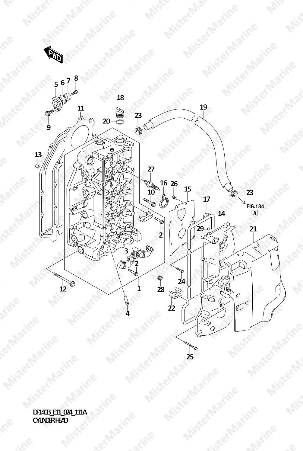 FIG.111A (1-B-2) CYLINDER HEAD