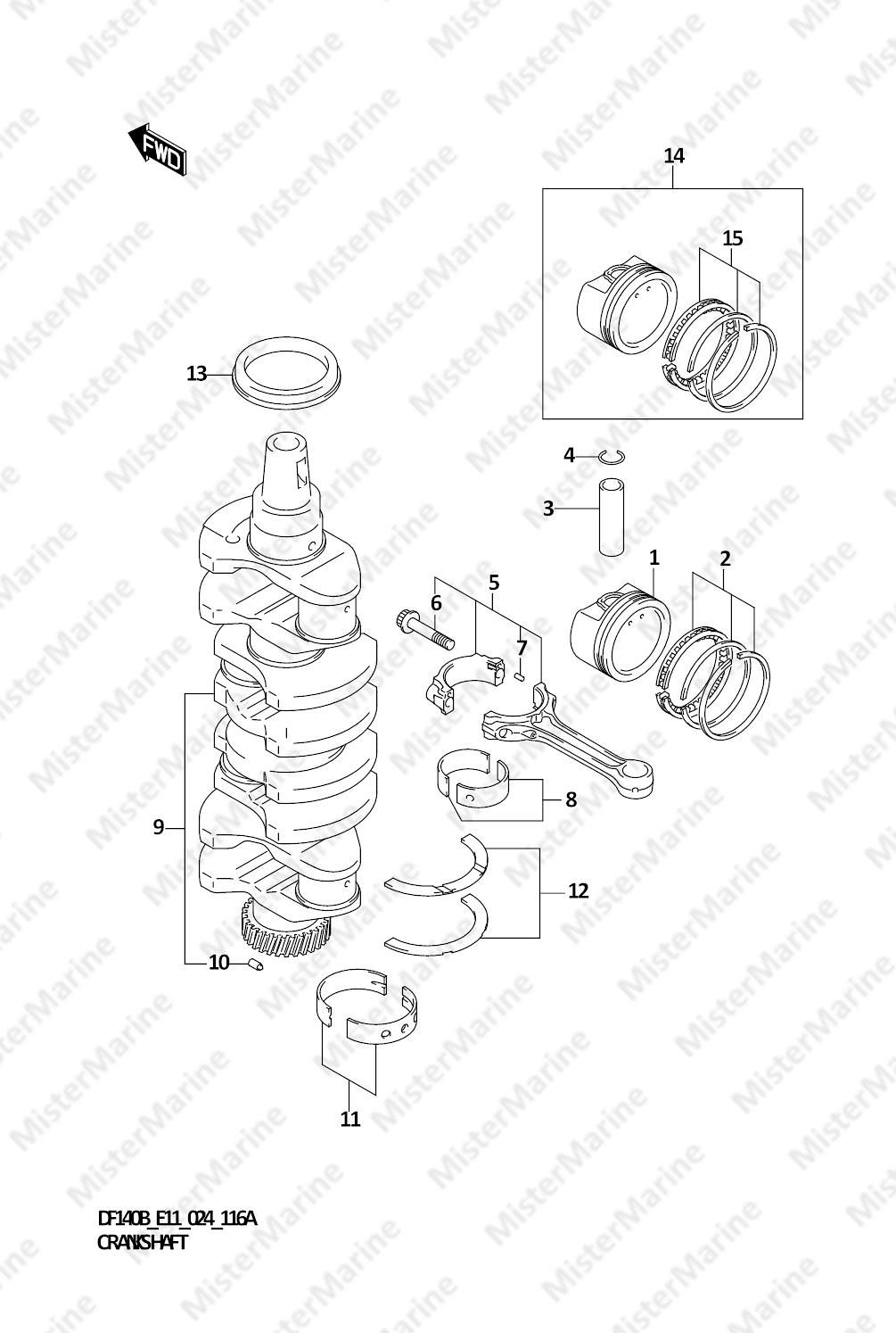 FIG.116A (1-B-4) CRANKSHAFT