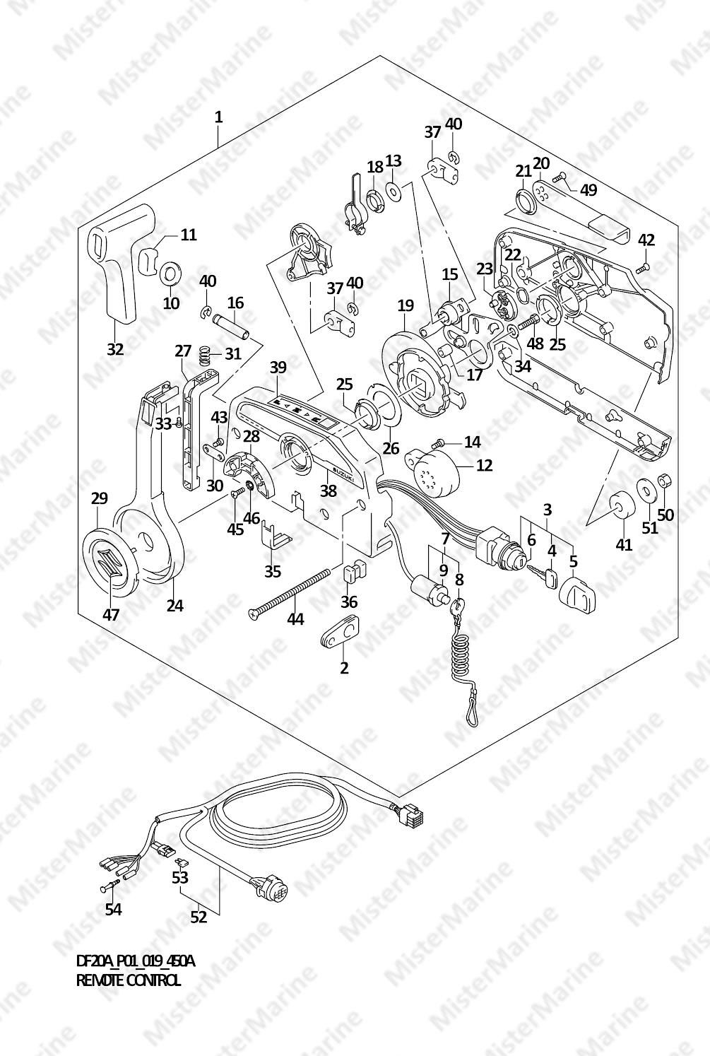 FIG.450A (1-I-4) REMOTE CONTROL (DF9.9BR)(DF15AR)(DF20AR)