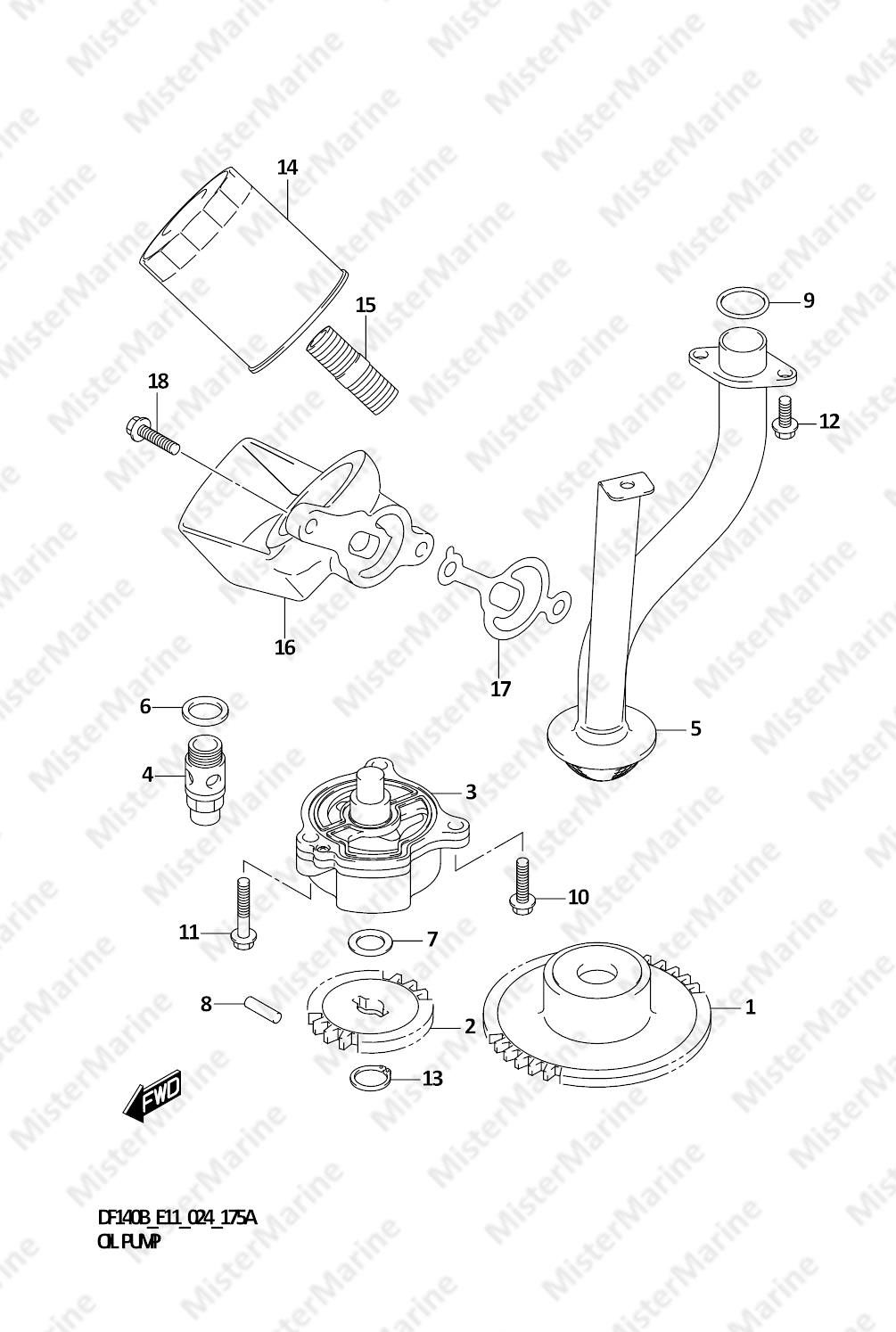 FIG.175A (1-C-9) OIL PUMP