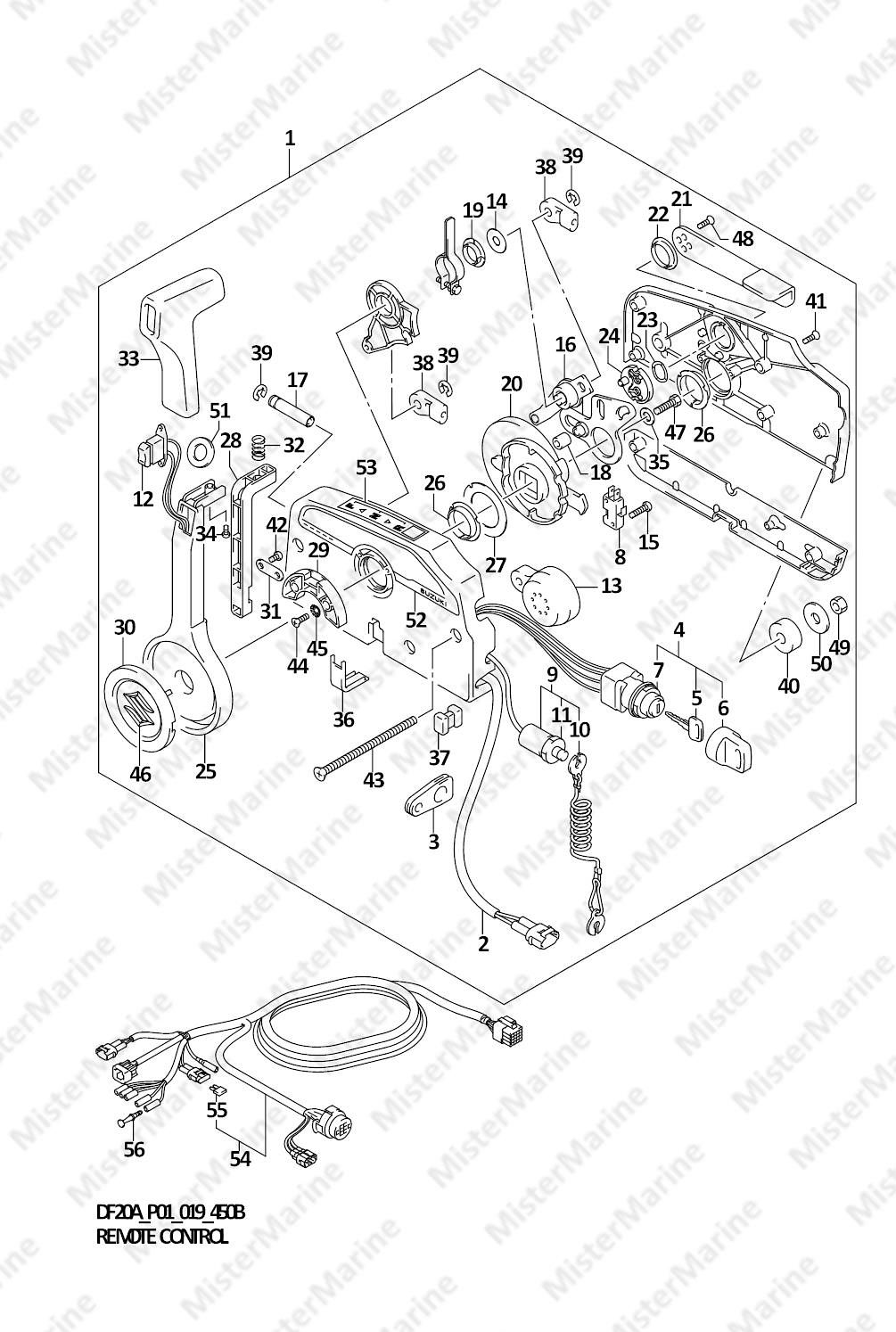 FIG.450B (1-I-7) REMOTE CONTROL (DF9.9BT)(DF15AT)(DF20AT)