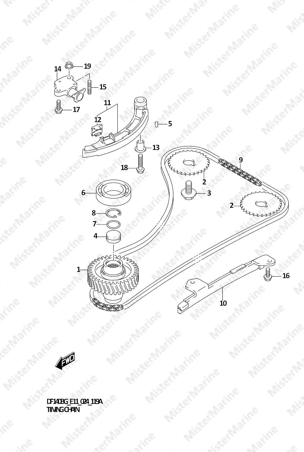 FIG.119A (1-B-5) TIMING CHAIN