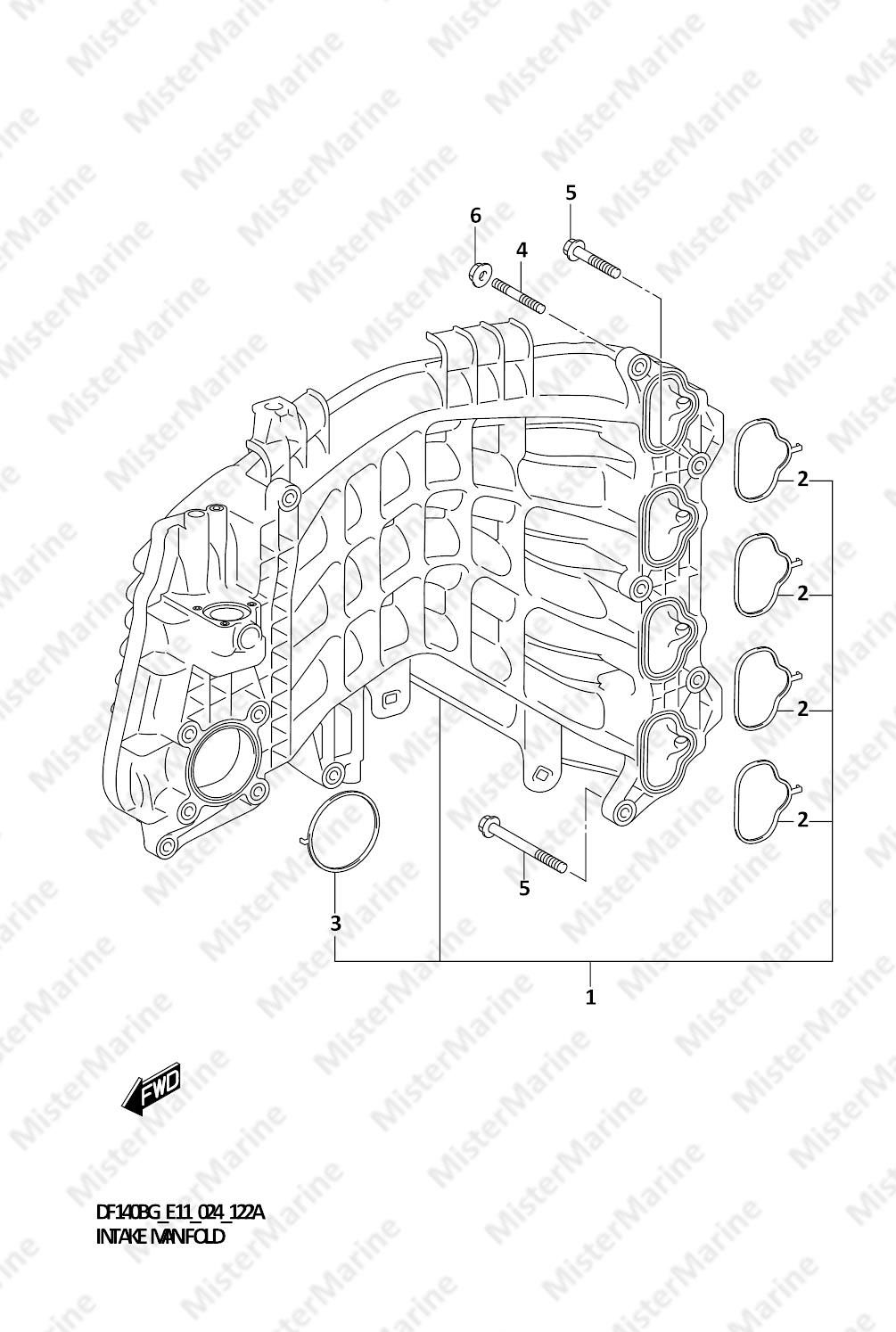 FIG.122A (1-B-8) INTAKE MANIFOLD
