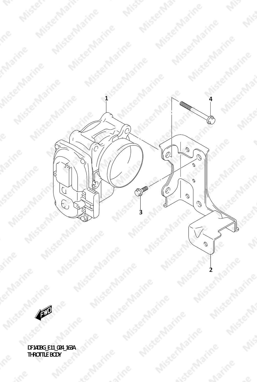 FIG.163A (1-C-9) THROTTLE BODY