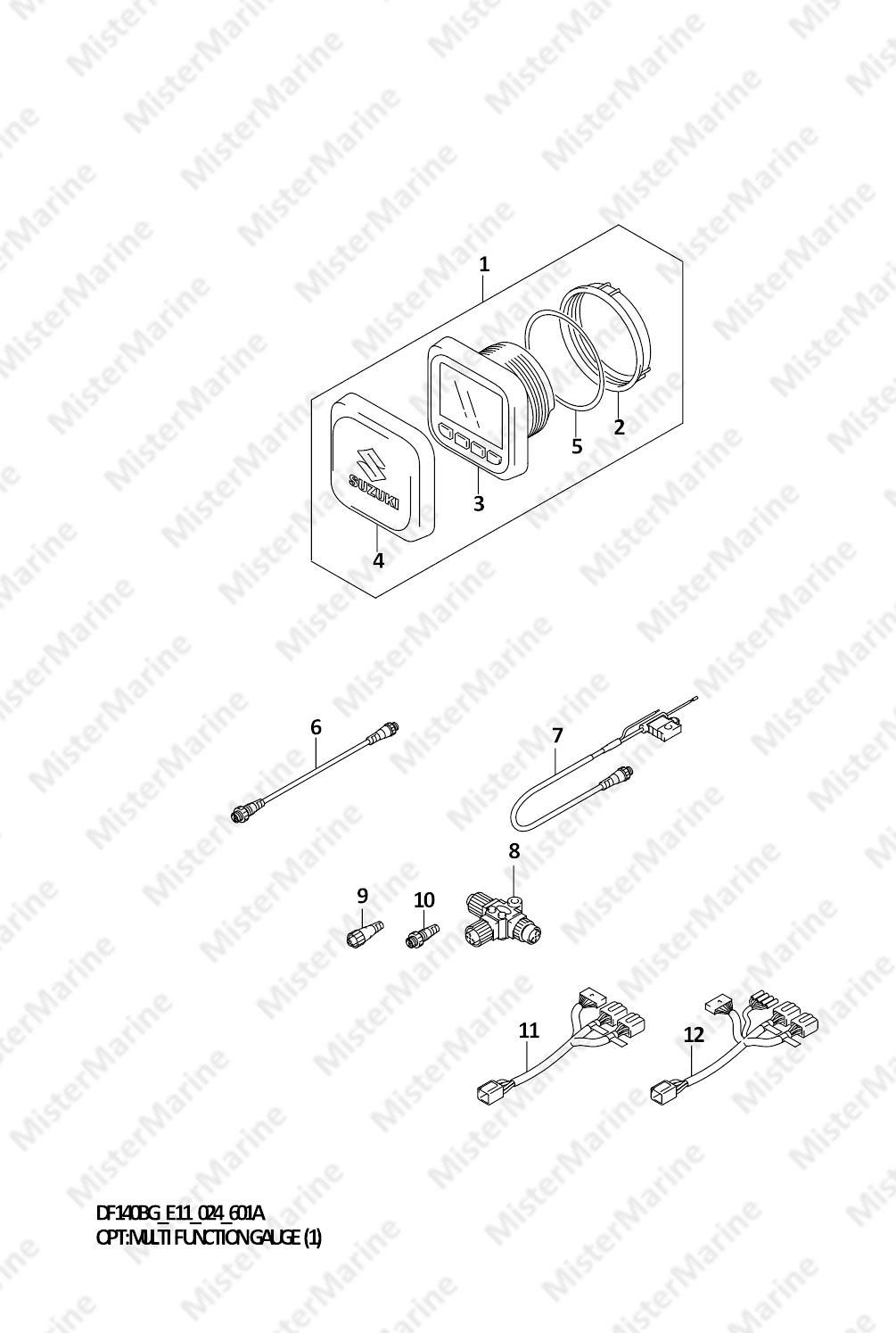 FIG.601A (1-H-8) OPT:MULTI FUNCTION GAUGE (1) (E11)