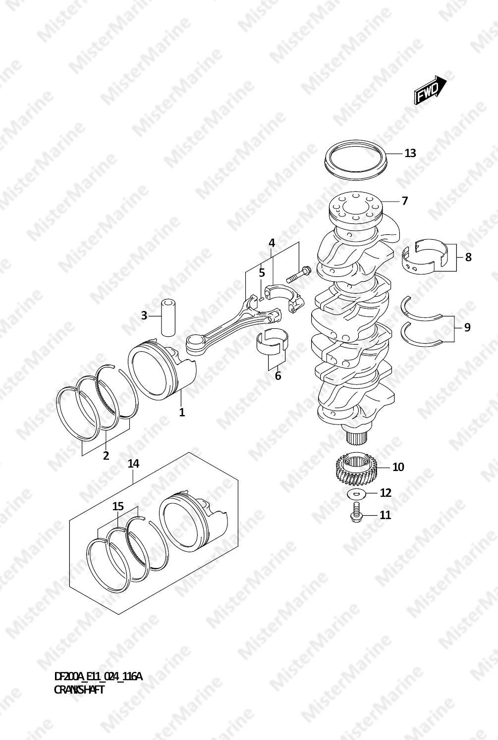 FIG.116A (1-B-5) CRANKSHAFT