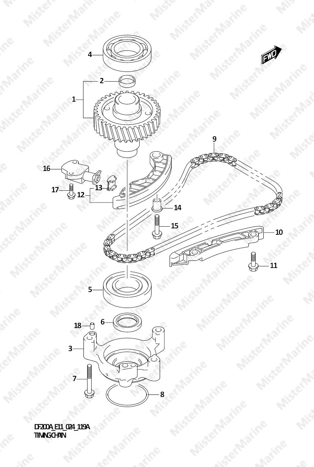 FIG.119A (1-B-7) TIMING CHAIN