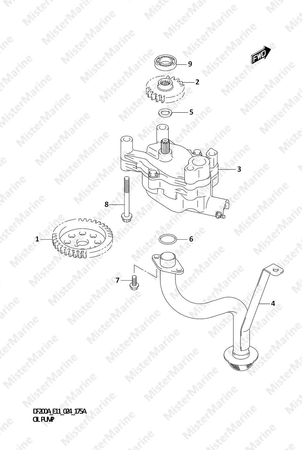 FIG.175A (1-C-15) OIL PUMP