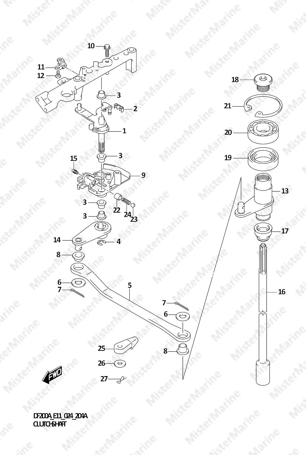 FIG.204A (1-D-3) CLUTCH SHAFT