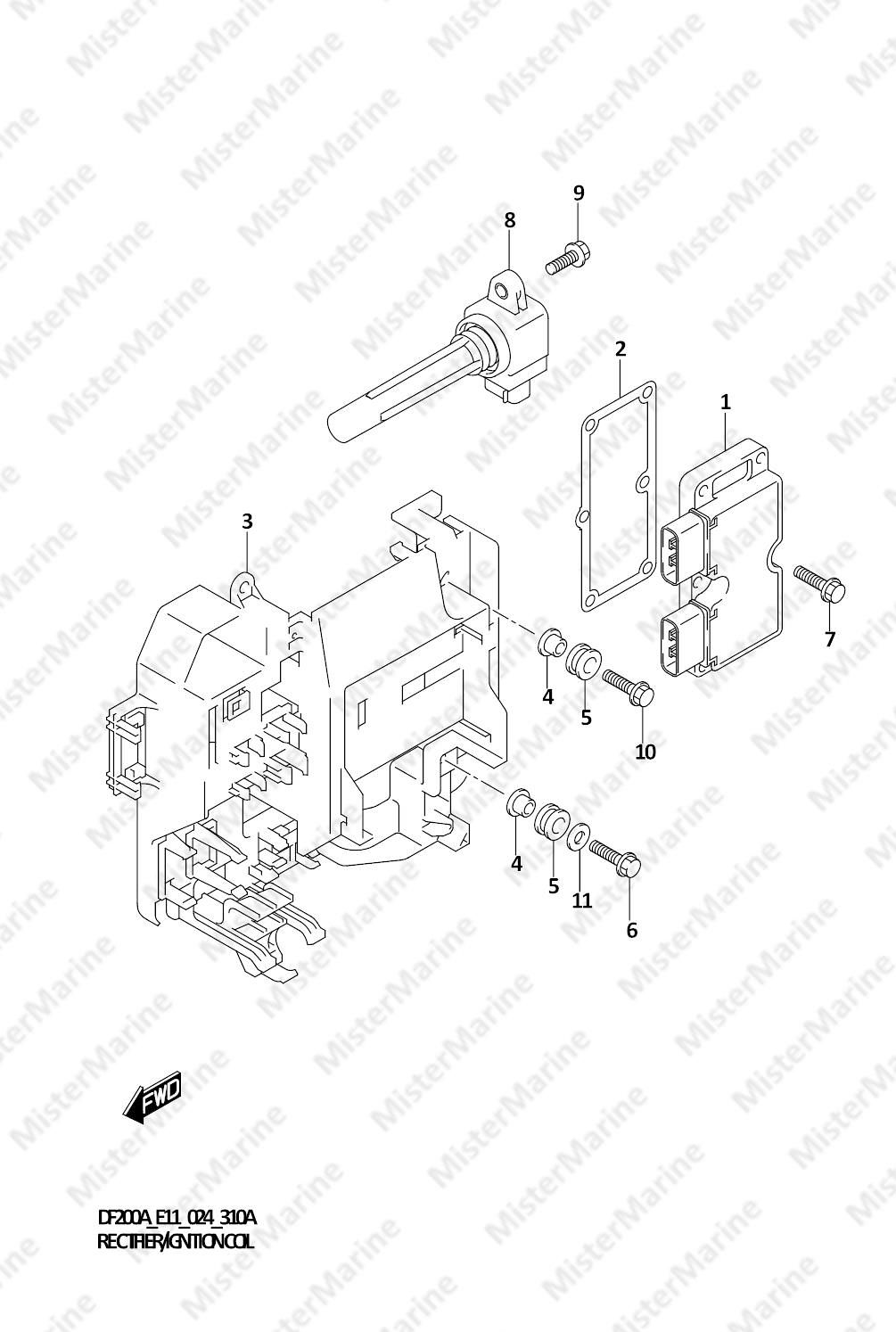 FIG.310A (1-E-2) RECTIFIER/IGNITION COIL