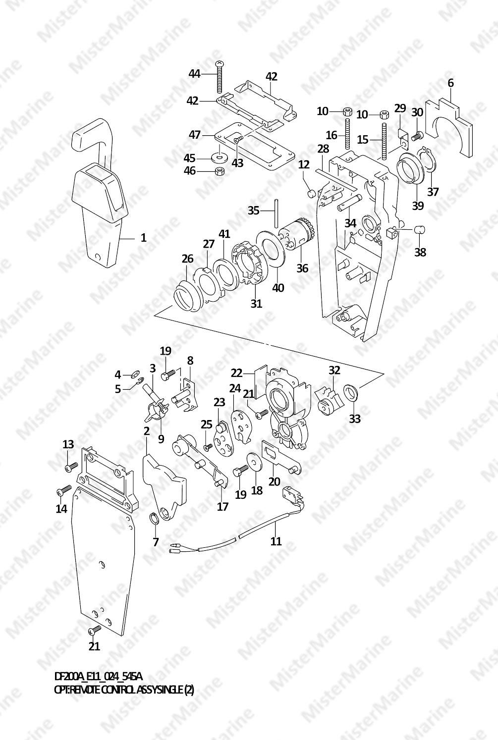FIG.545A (1-H-14) OPT:REMOTE CONTROL ASSY SINGLE (2)