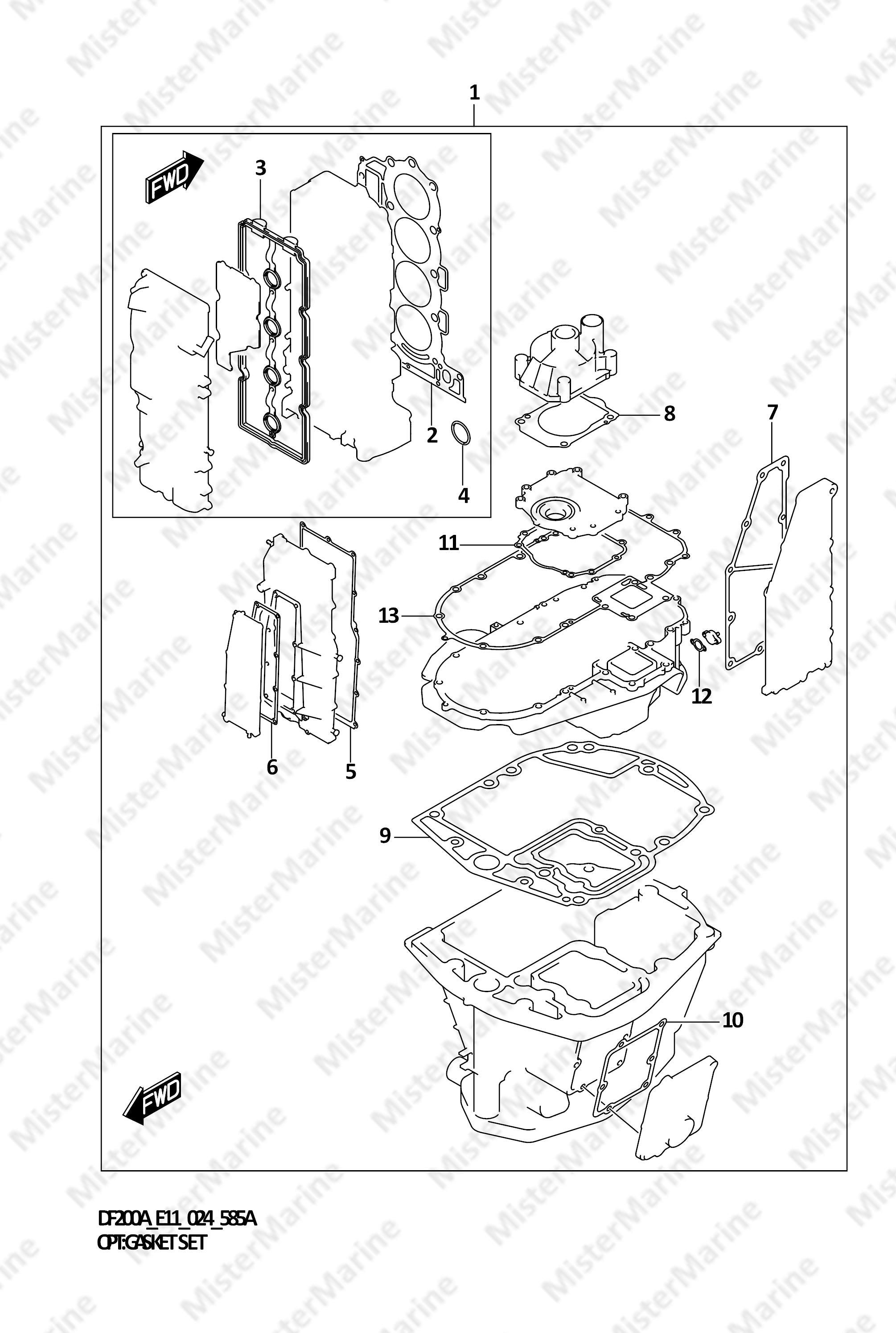FIG.585A (1-I-3) OPT:GASKET SET