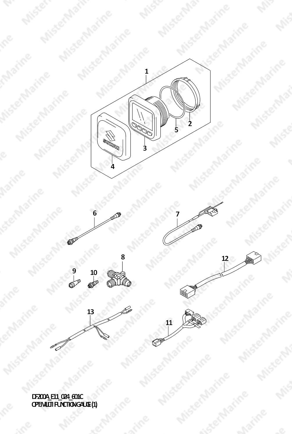 FIG.601C (1-I-5) OPT:MULTI FUNCTION GAUGE (1) (E03,E11)