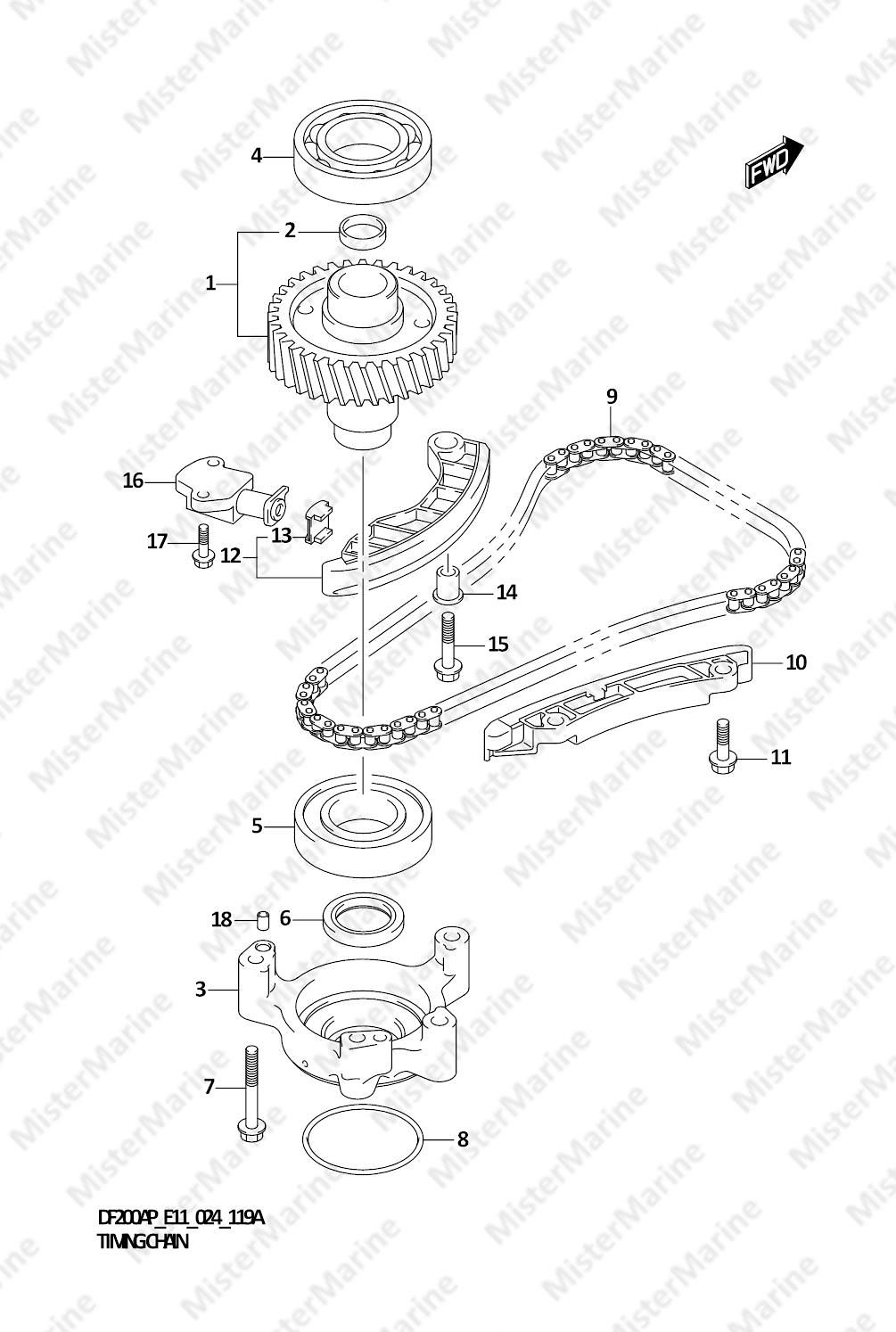 FIG.119A (1-B-6) TIMING CHAIN