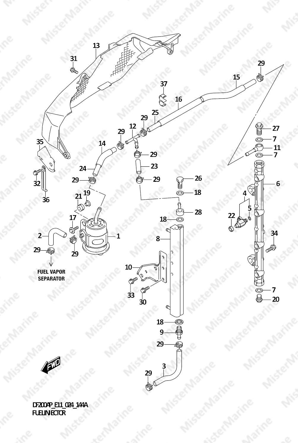 FIG.144A (1-C-4) FUEL INJECTOR (E11)