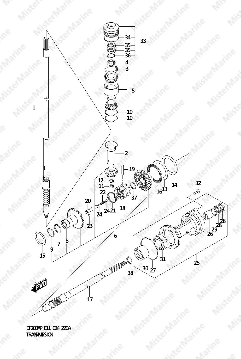 FIG.220A (1-D-2) TRANSMISSION