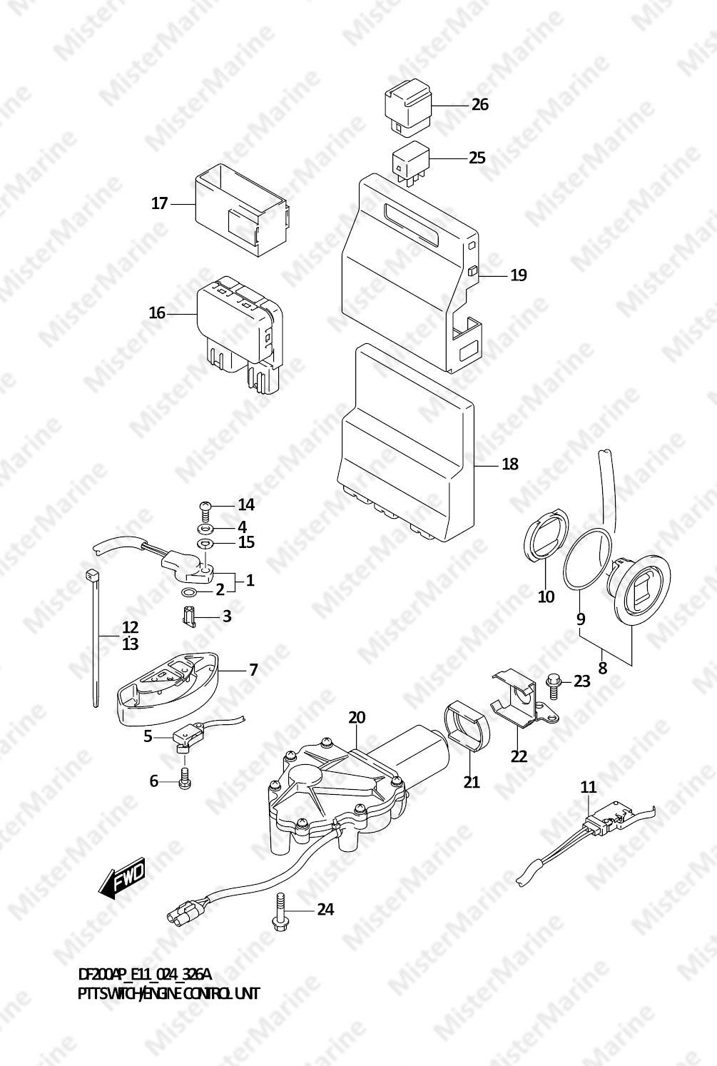FIG.326A (1-D-10) PTT SWITCH/ENGINE CONTROL UNIT