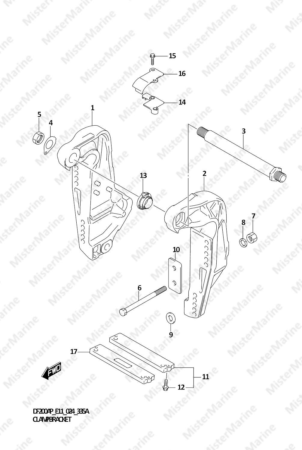 FIG.335A (1-D-12) CLAMP BRACKET
