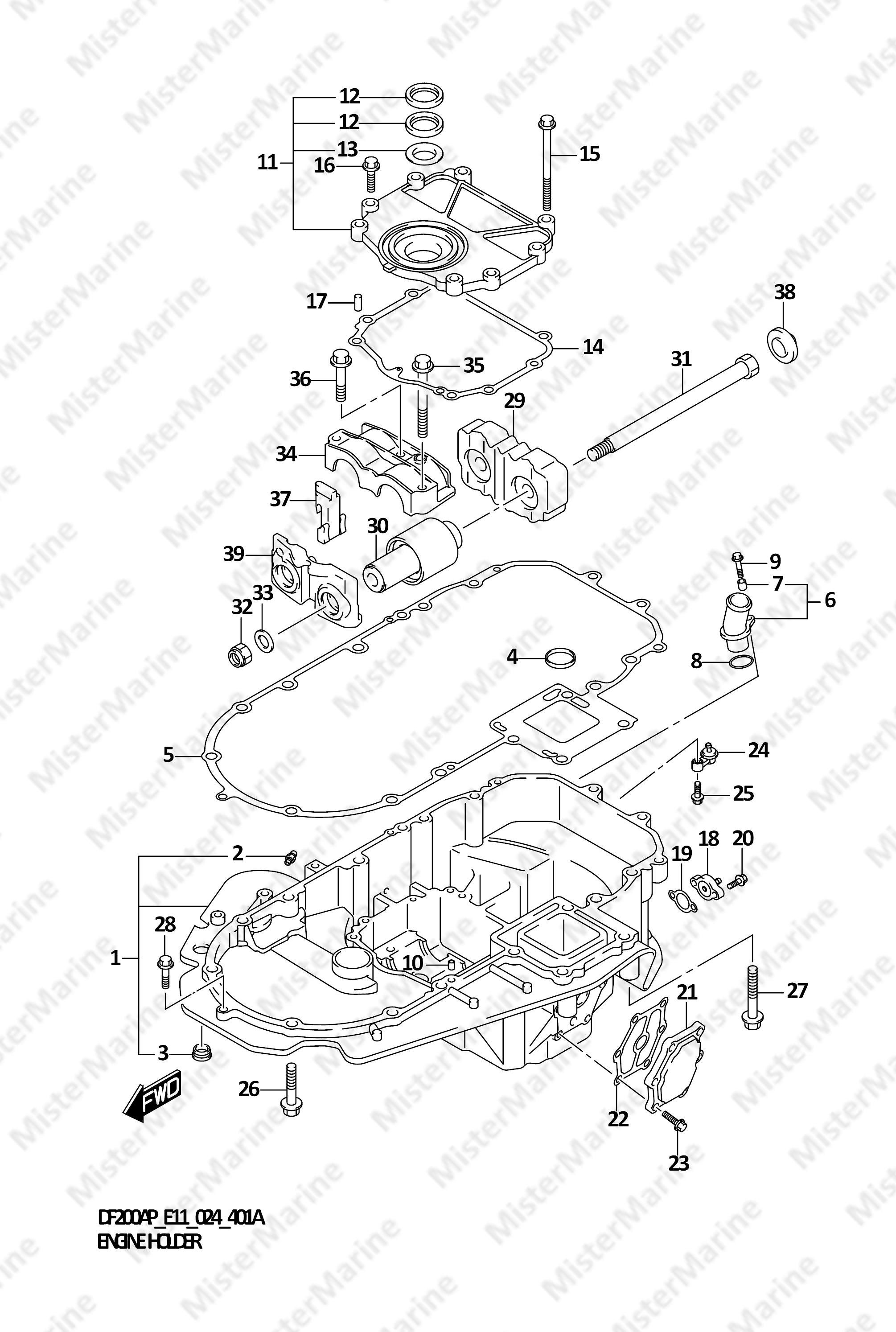 FIG.401A (1-E-3) ENGINE HOLDER